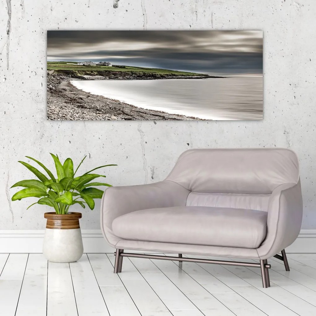 Tablou cu lac în amurg (120x50 cm)