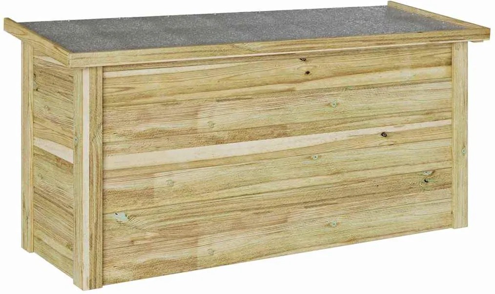 vidaXL Cutie de depozitare cu depozitare natural 119 x 44,5 x 58 cm