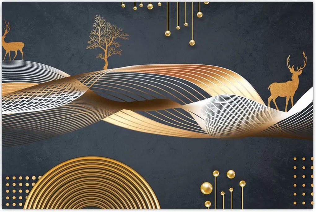 Tablou - Cerb, grafică (90x60 cm)