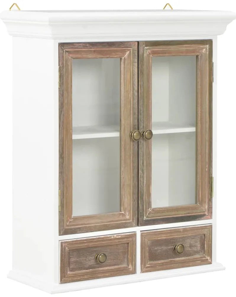 vidaXL Dulap de perete, alb, 49x22x59 cm, lemn prelucrat
