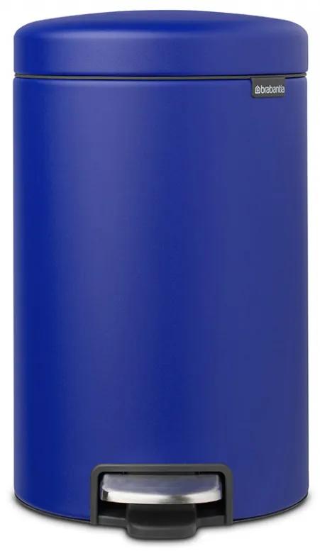 Coș de gunoi cu pedală Brabantia NewIcon 12L, Mineral Powerful Blue 1005534