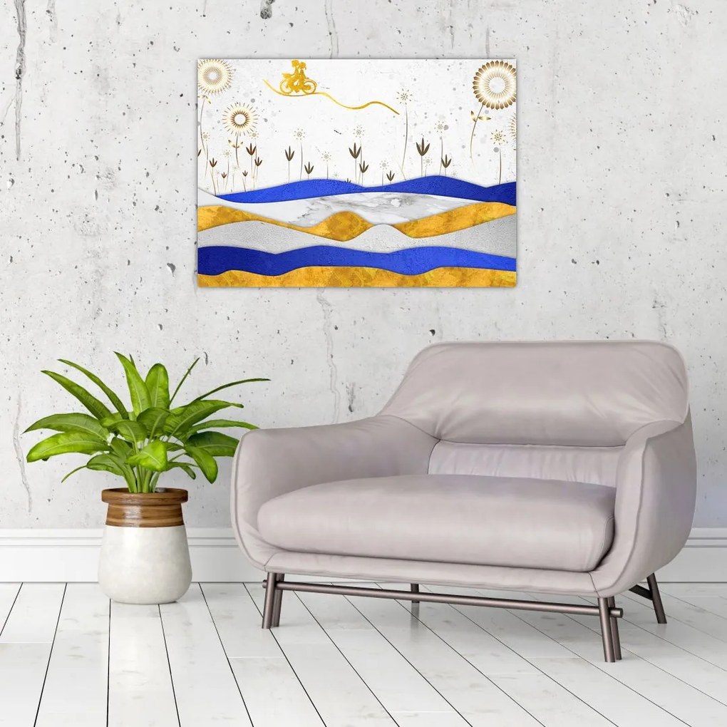 Tablou - Munții aurii (70x50 cm)