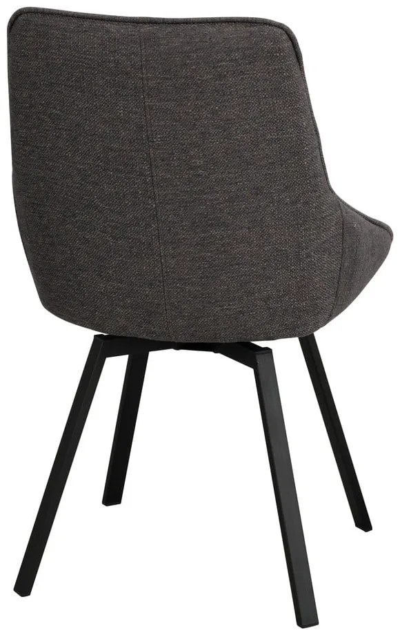 Scaun rotativ de birou gri închis Alison - Rowico