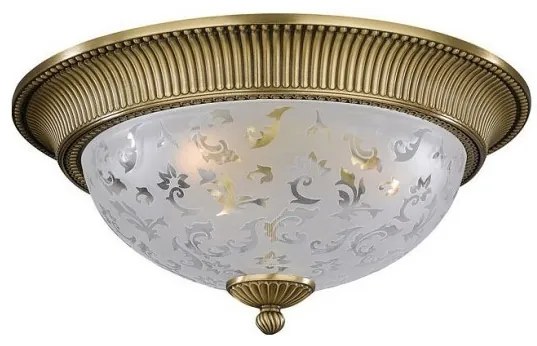 Plafoniera design clasic din alama si sticla diametru 40cm, 6202