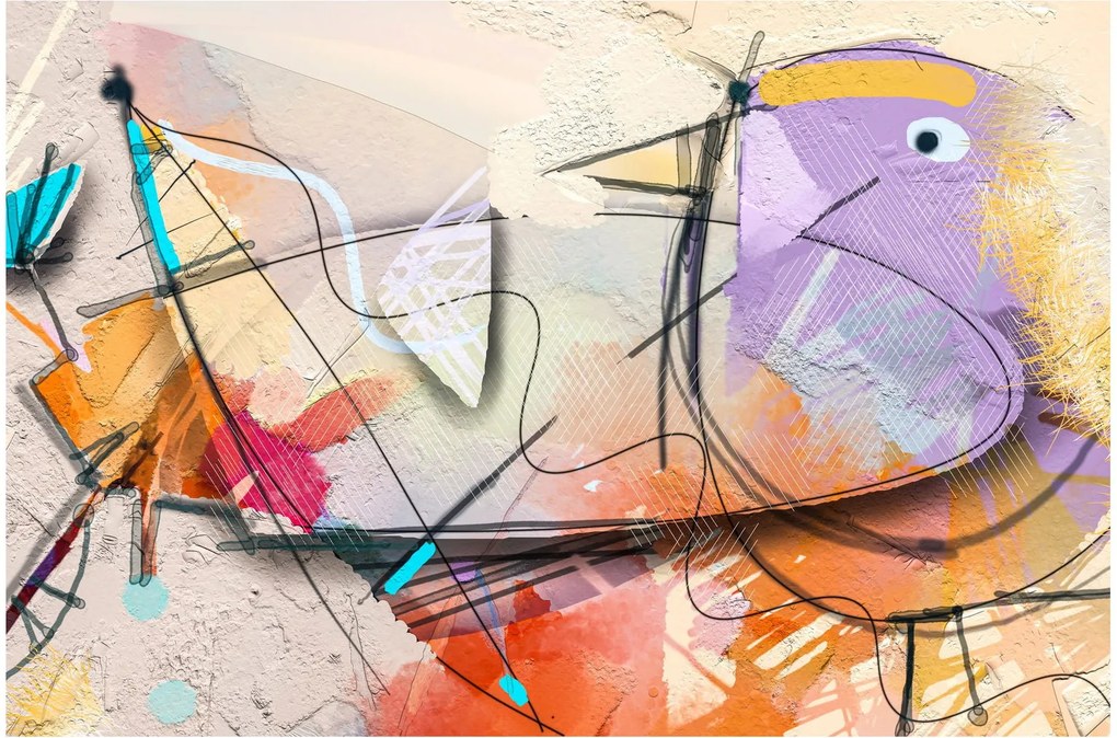 Tablou - Abstract, pasăre (90x60 cm)
