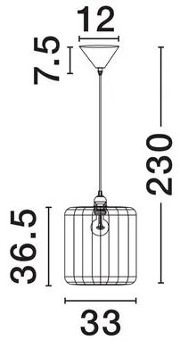 Lustra/Pendul design decorativ, ABBY D 33cm