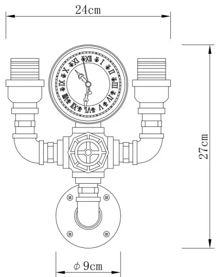Aplică Globo 43000W2 BAYUDA 2xE27/60W/230V