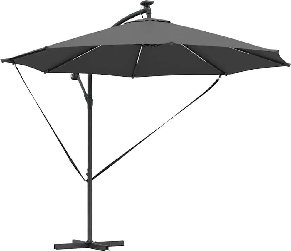 vidaXL Umbrelă de soare Antracit 294 x 294 x 248 cm