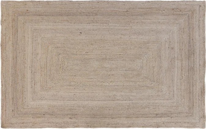 Covor din lână și iută împletit manual, maro natural, 200 x 290 cm, 2200 GSM, „Wool Jute Carpet Natural"