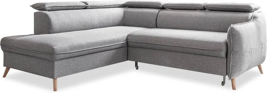 Colțar gri deschis extensibil (cu colț pe partea stângă ) Sweet Harmony – Miuform