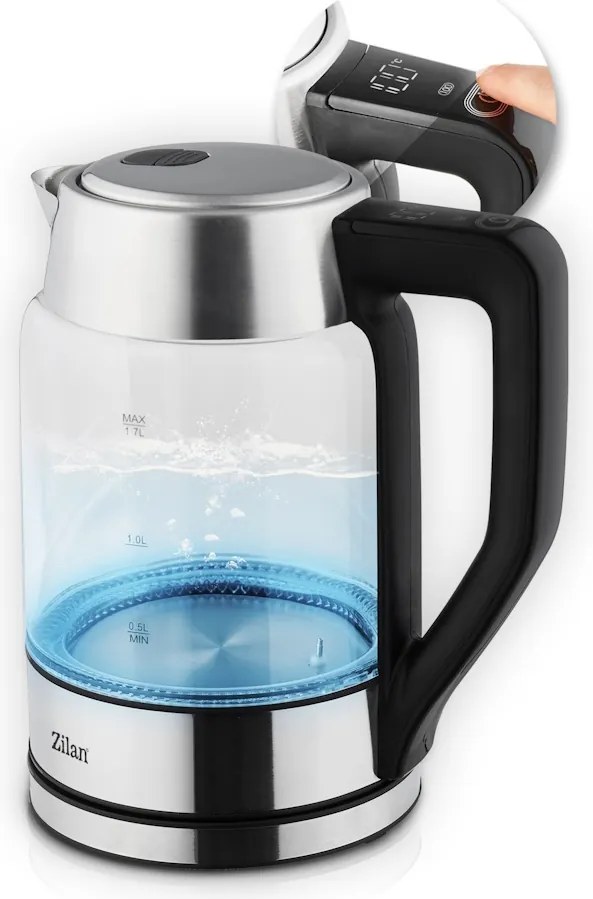 Fierbator de apa Zilan ZLN8955, transparent, putere 2200 W, capacitate 1.7 litri