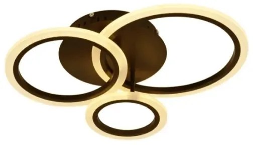 Lustră LED dimabilă aplicată LED/40W/230V negru + telecomandă