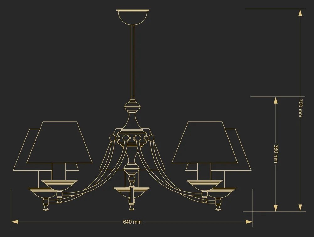 Candelabru 5 brate elegant, Cristal Scholer San Marino