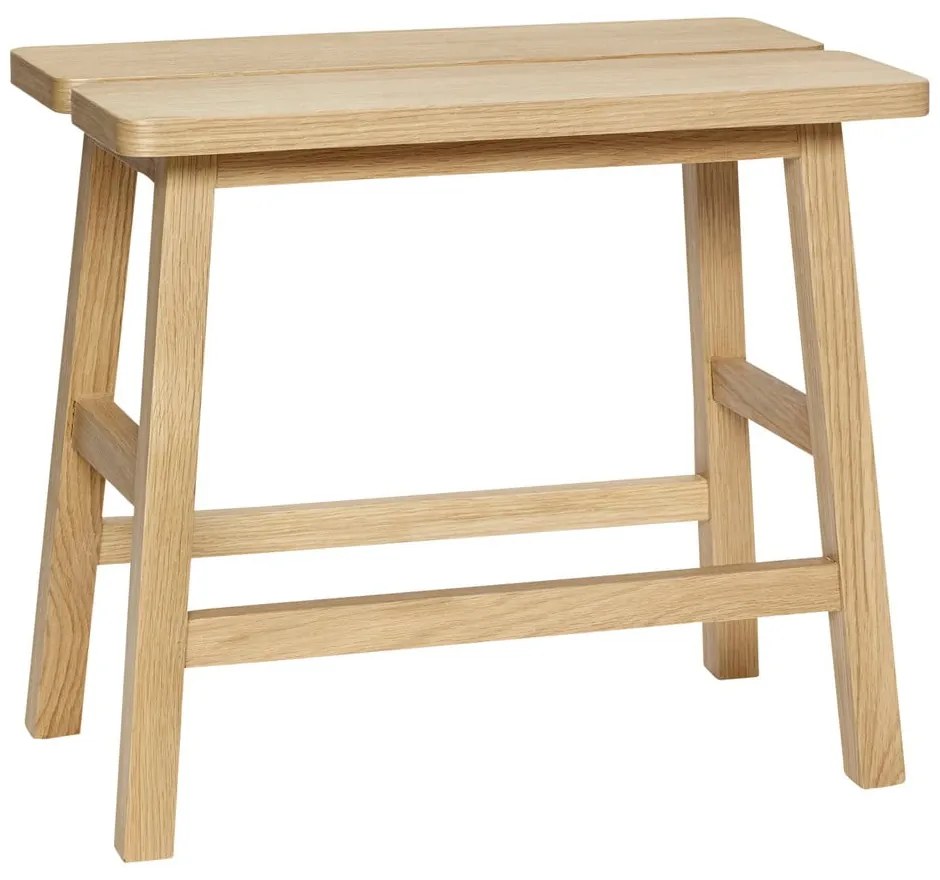 Scăunel din lemn de stejar Hübsch Ground
