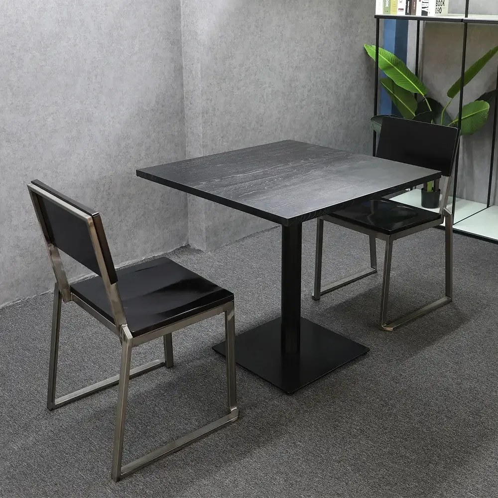 Picioare metalice pentru masa 80x80 cm,negru