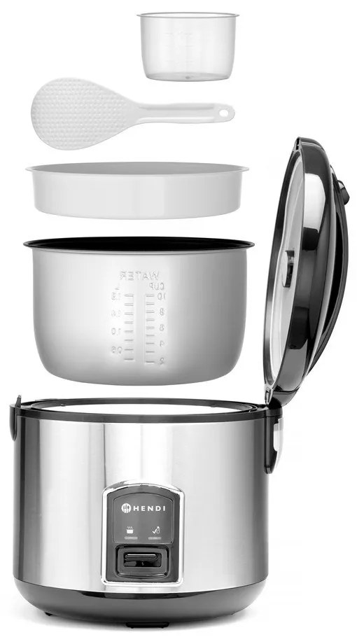 Aparat de gătit orez negru/argintiu – Hendi