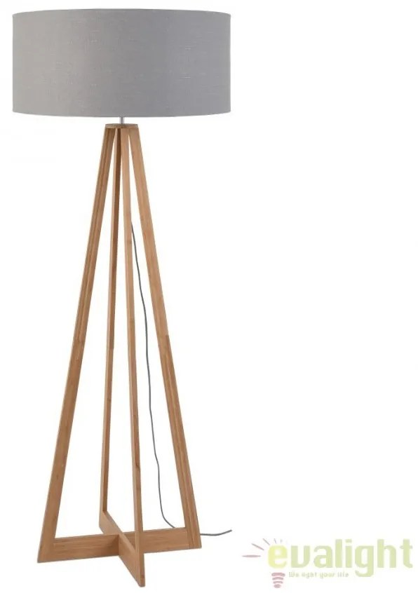 Lampadar realizat din materiale naturale, durabile si ecologice, EVEREST/F gri inchis