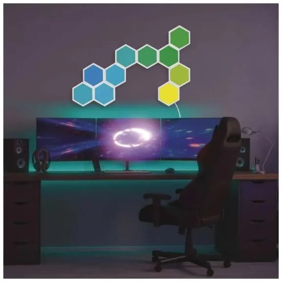 SET 10x panou RGBIC dimabil LED/1,9W/230V Wi-Fi Tuya