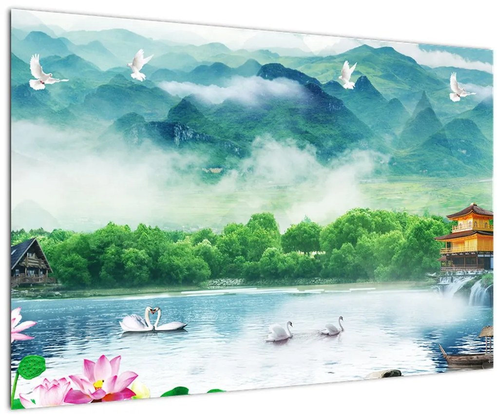 Tablou - Peisaj de vis (90x60 cm)