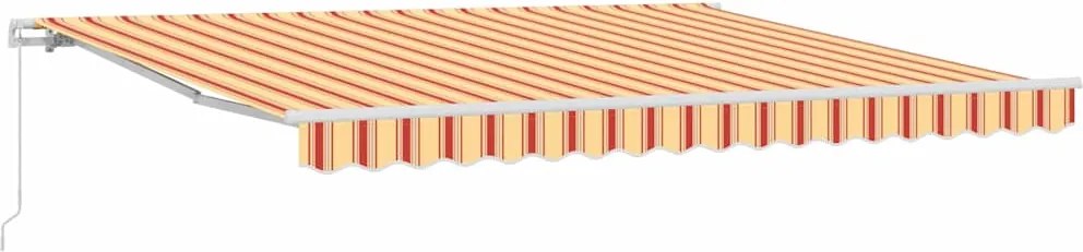 vidaXL Cortina Retractabilă Manual Galben și portocalie 400 × 300 cm