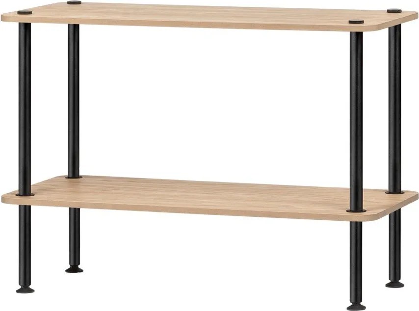 Etajeră în culoare naturală cu aspect de lemn de stejar 80x54,5x35 cm Teidi – noo.ma