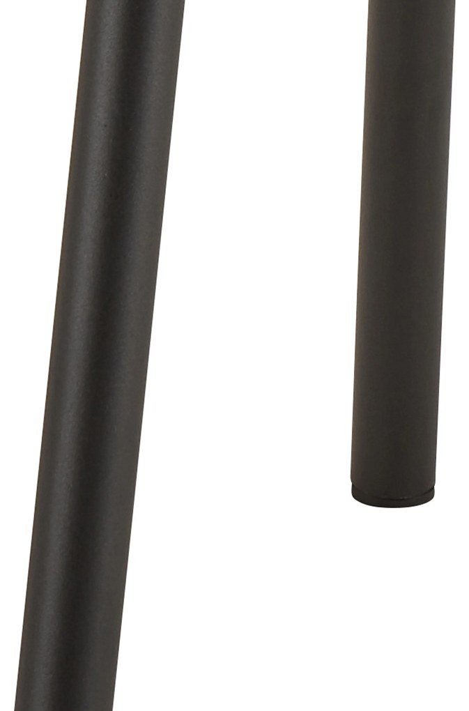 MAZZONI EXPORT FIORA Teracotă (material Apia 272)/cadru negru – SCAUN MODERN TAPITAT DIN CHENILLE PENTRU LIVING/BUCĂTĂRIE