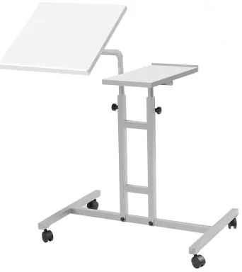 Măsuță ajustabilă GLEN 87x67 cm albă