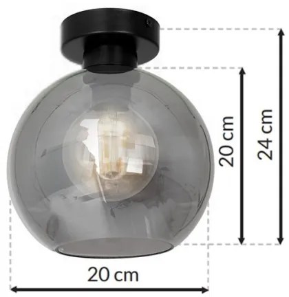 Plafonieră SOFIA 1xE27/60W/230V negru