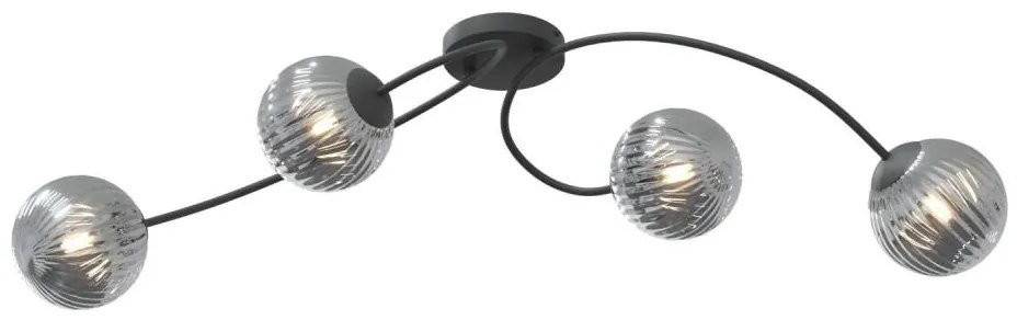 Lustră aplicată VIBRA 4xE14/10W/230V negru/gri