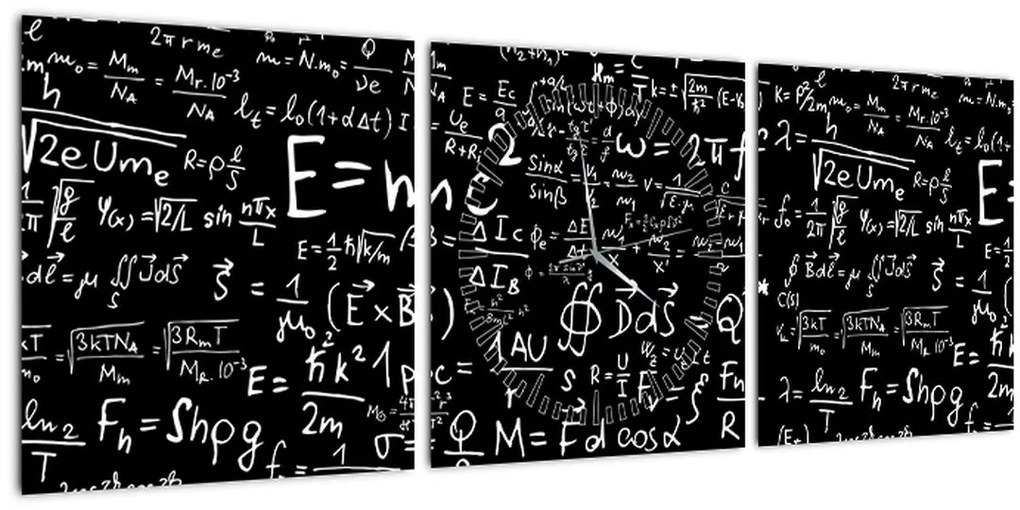Tablou - Matematică (cu ceas) (90x30 cm)