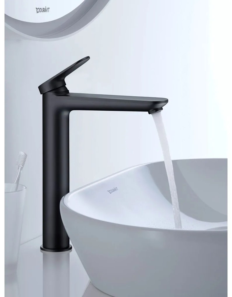 Duravit Wave baterie lavoar stativ negru WA1040002046