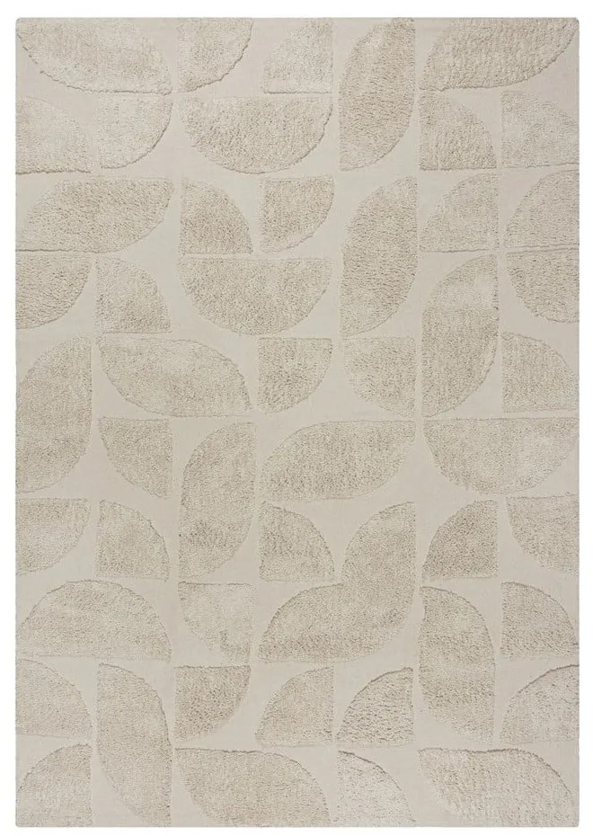 Covor crem țesut manual din bumbac 80x150 cm Ada Arch Geo – Flair Rugs