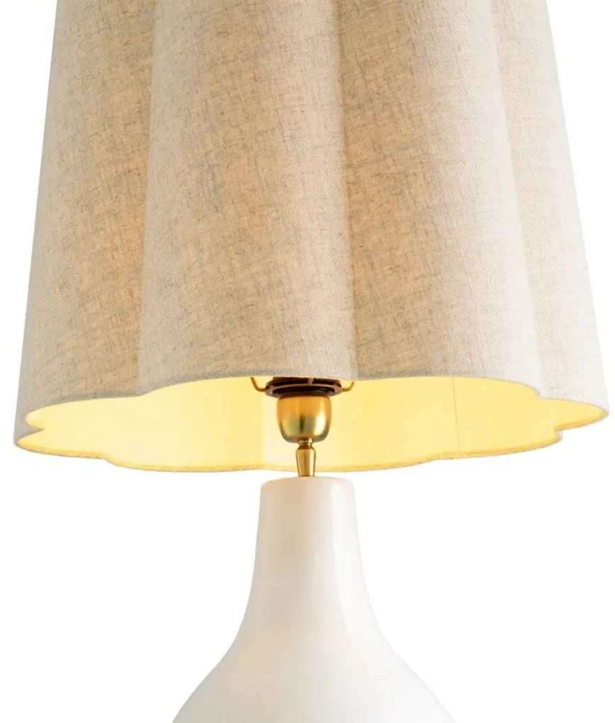 Veioza, Lampa de masa LUX, Ceramica, Alb, Beatriz