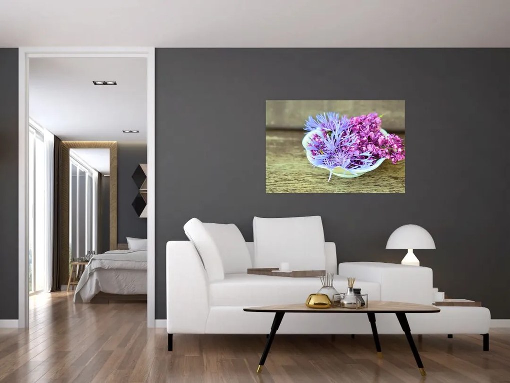 Tablou - plantă violetă (90x60 cm)
