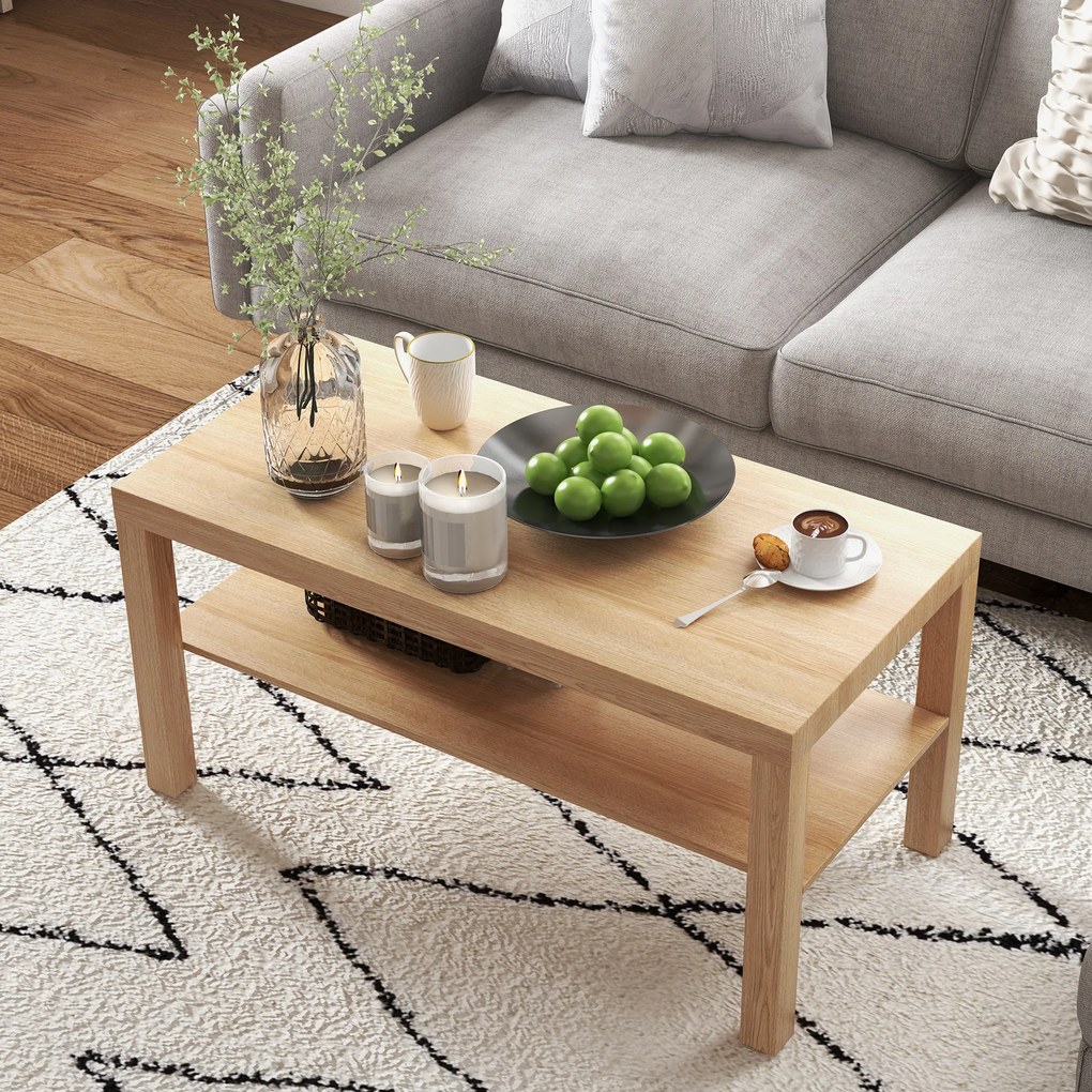 HOMCOM Tavă Cafea Modernă Noce 90x45 | Aosom Romania
