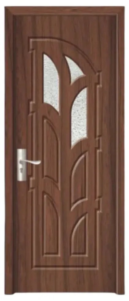 Usa Interior din MDF Novo Doors ND308, Cadru din Lemn Masiv, Geam Sablat, KIT COMPLET, Toc , Manere si balamale incluse (Culoare: Alb, Toc: Fix,