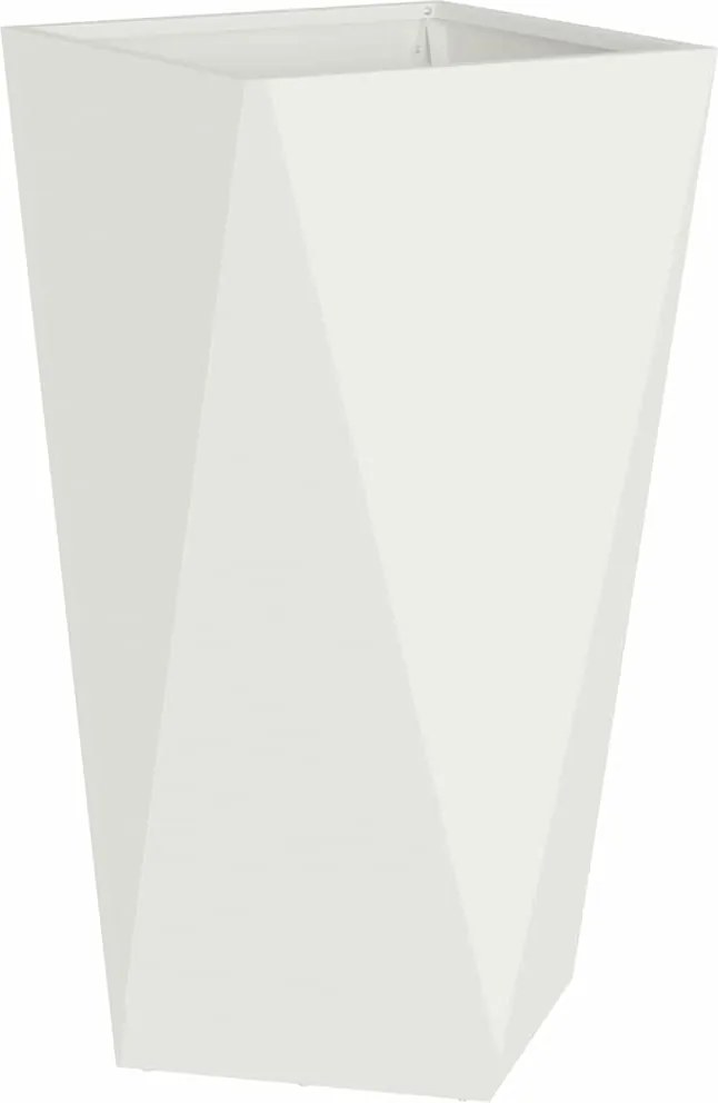 vidaXL Jardinieră Alb 40 x 40 x 75 cm Oțel