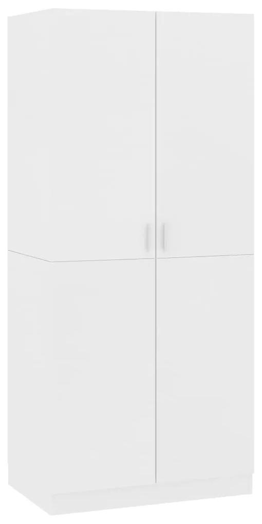 800621 vidaXL Șifonier, alb, 80x52x180 cm, PAL