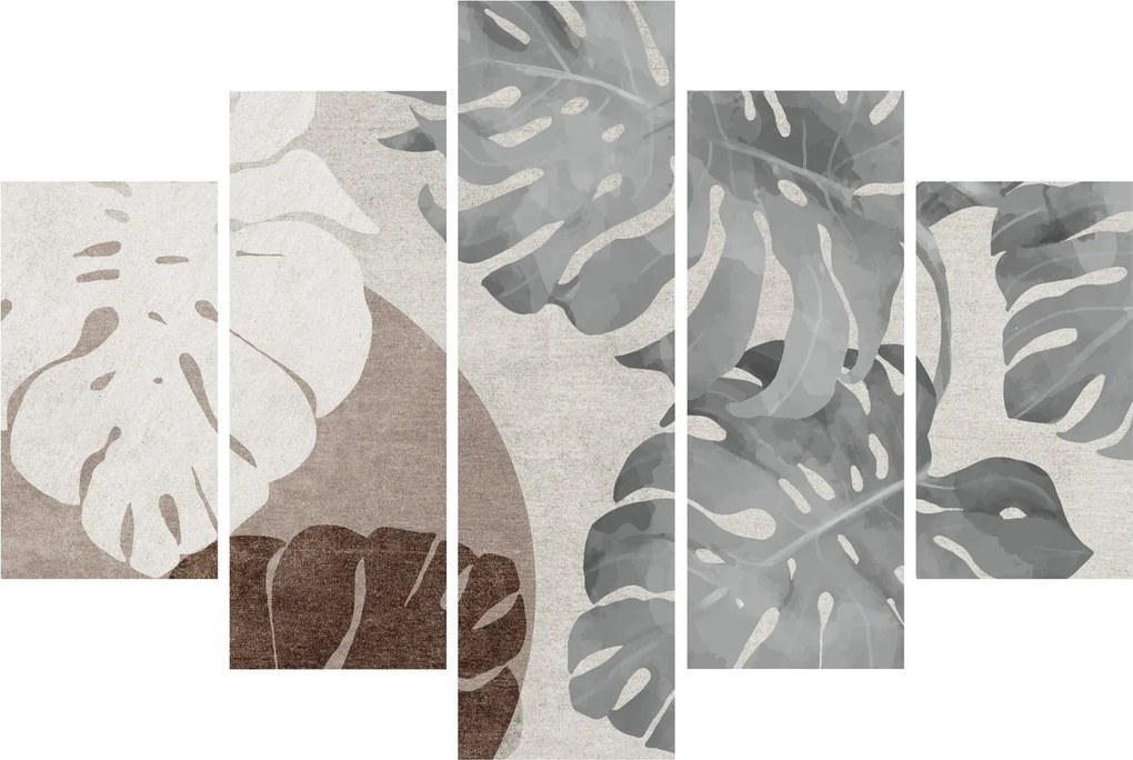 Tablou - Design cu frunze (150x105 cm)