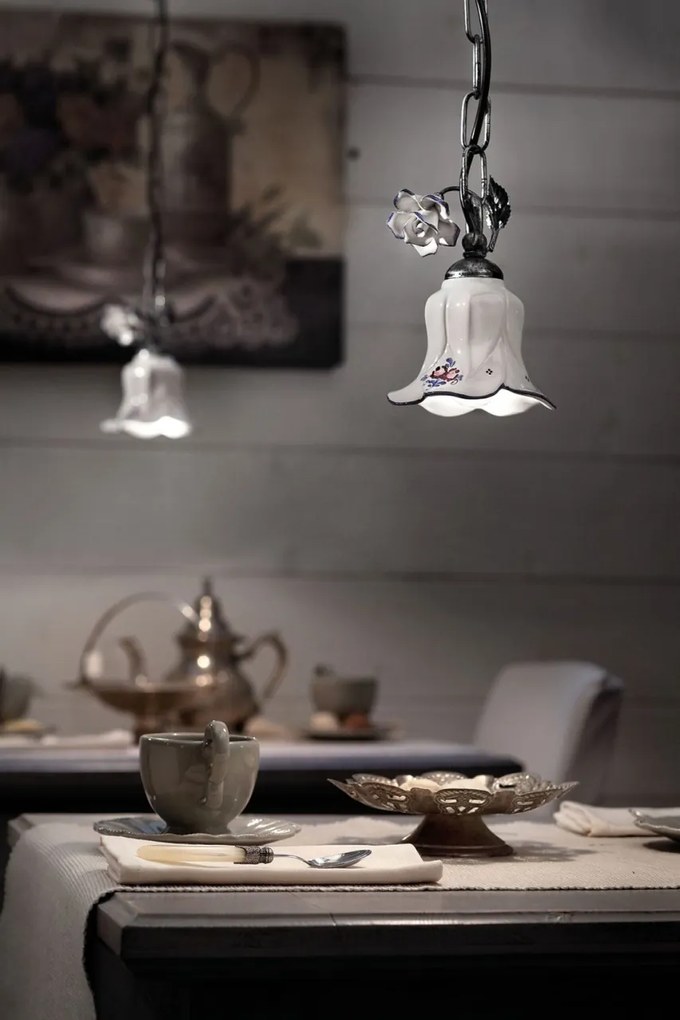Pendul cu flori ceramice in stilul clasic Florentin PISA
