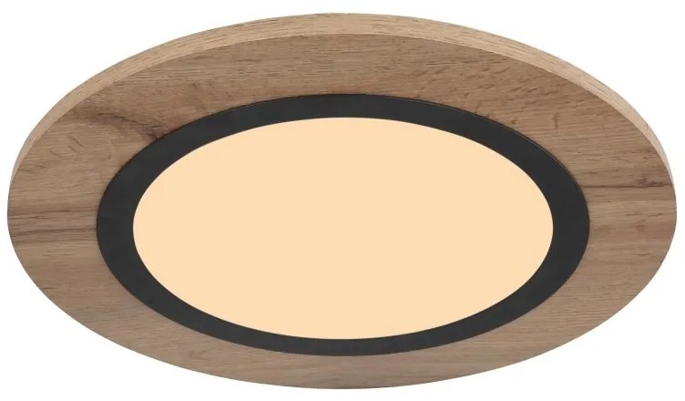 Plafoniera LED design industrial Lea negru, maro 40cm