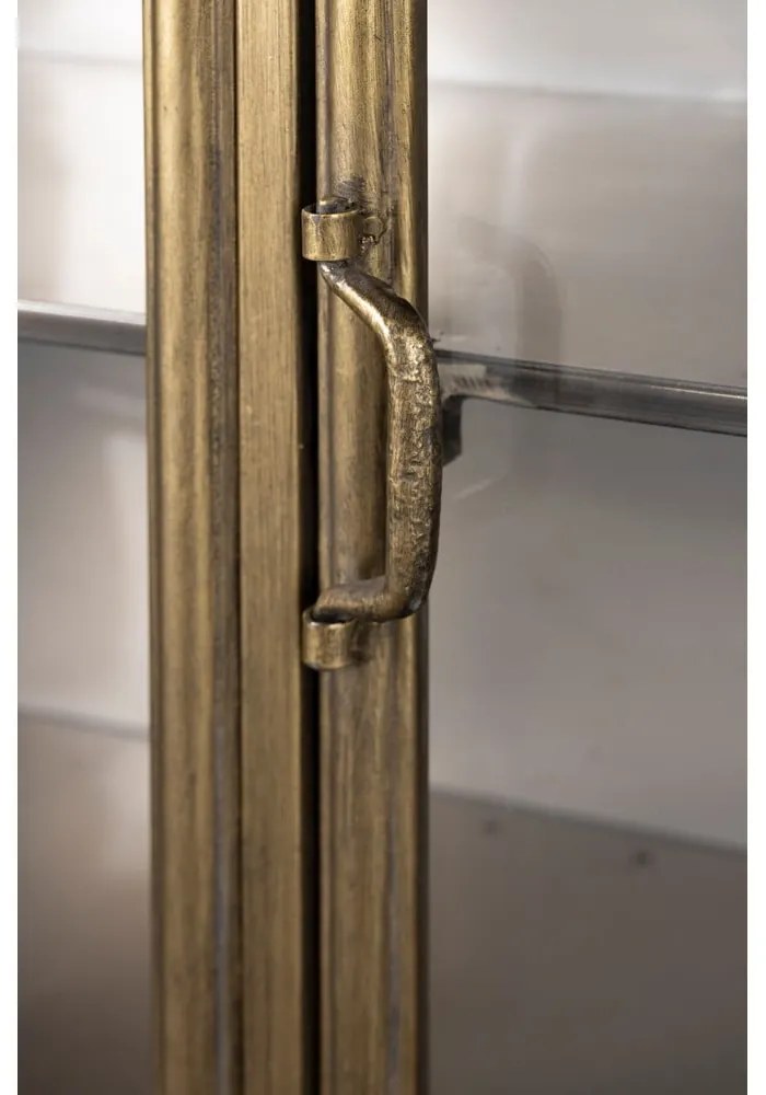 Vitrină aurie din metal 100x80x38,5 cm Gertlush – Dutchbone