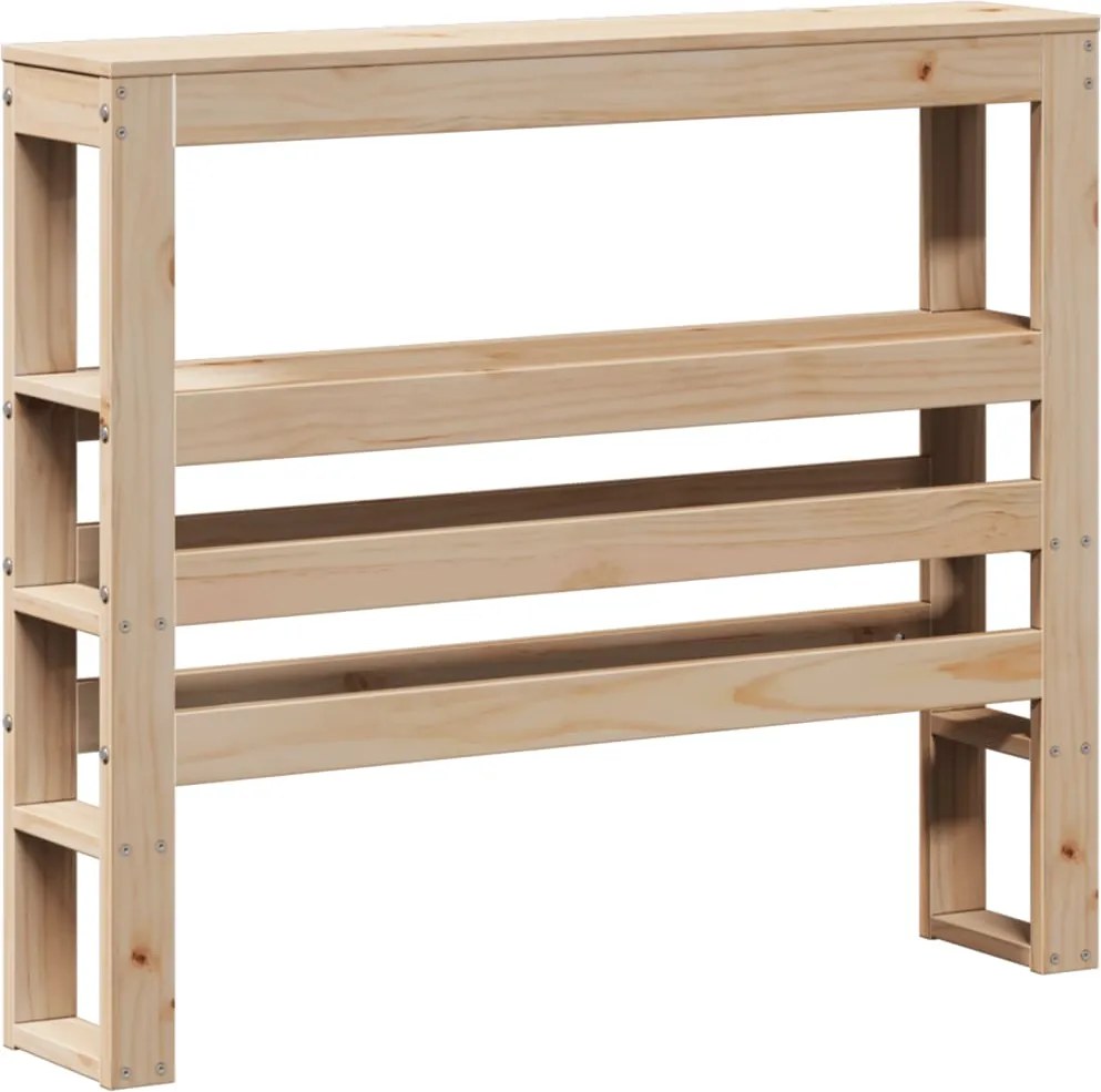 vidaXL Tăblie de pat cu rafturi, 75 cm, lemn masiv de pin
