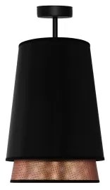 Lustră aplicată BELL Duolla SHINY 1xE27/15W/230V d. 25 cm negru/cupru