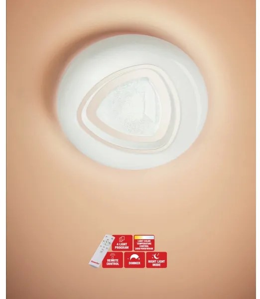 Redo 05-919 - Plafonieră LED dimerizabilă GALAX LED/48W/230V, albă + telecomandă