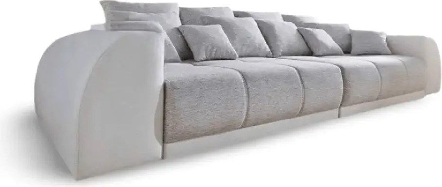 Canapea extensibilă dumonde cu 2 lăzi de depozitare si sezut confortabil din spuma high-density, Verona Loft White 310x100 cm