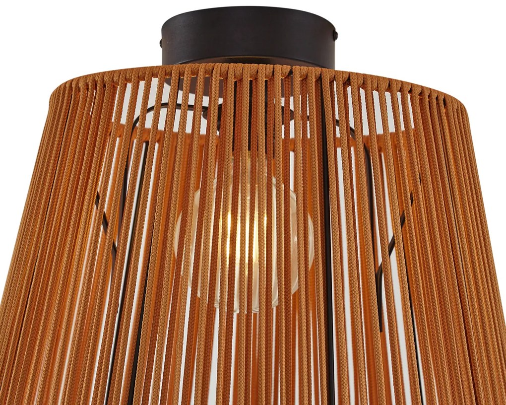 Plafonieră de exterior Japandi cu frânghie portocalie IP54 - Jayla