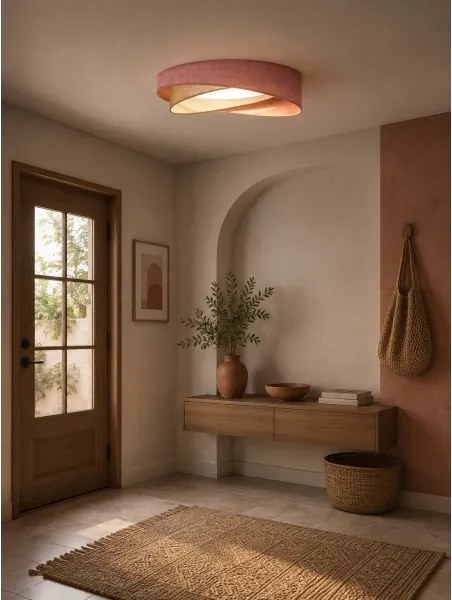 BRILAGI- Plafonieră LED VELVET TWIST LED/24W/230V 4000K Ø 55 cm roz./crem.