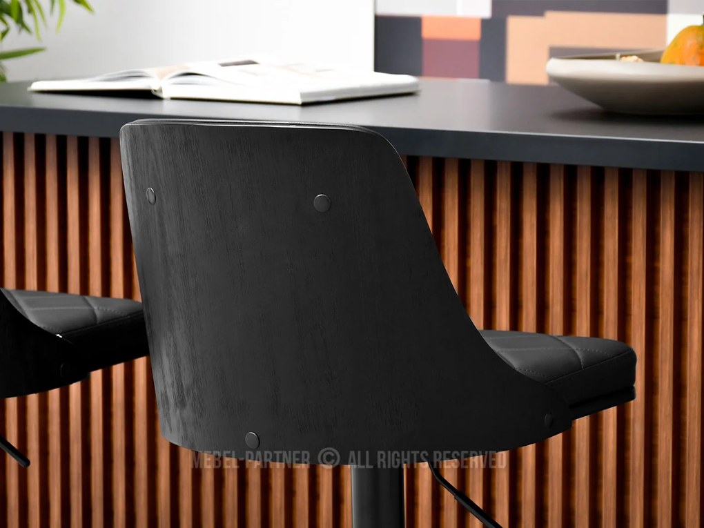 Scaun Haire (lemn negru + negru). 1110584