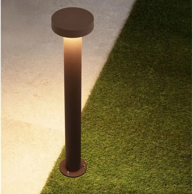 Stalp exterior IP65 LED 3000K GONG corten H-60cm